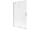 Mexen Velar Paratia Doccia 2 Ante Scorrevoli 110 X 150 Cm, Brina, Nichel Spazzolato - 896-110-000-31-97