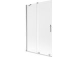 Mexen Velar Paratia Per Vasca Da Bagno A 2 Ante Scorrevoli 110 X 150 Cm, Ghiaccio, Cromo - 896-110-000-31-01
