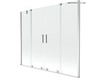 Mexen Velar Duo Paratia Per Vasca Da Bagno A 2 Ante Scorrevoli 190 X 150 Cm, Trasparente, Cromo - 896-190-000-02-01