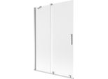 Mexen Velar Paratia Per Vasca Da Bagno A 2 Ante Scorrevoli 120 X 150 Cm, Satinato, Cromo - 896-120-000-31-01