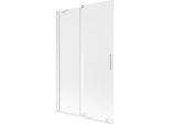 Mexen Velar Paratia Per Vasca Da Bagno A 2 Ante Scorrevoli 110 X 150 Cm, Smerigliato, Bianco - 896-110-000-31-20