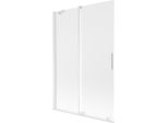 Mexen Velar Paravento Per Vasca Da Bagno A 2 Ante Scorrevole 120 X 150 Cm, Ghiaccio, Bianco - 896-120-000-31-20