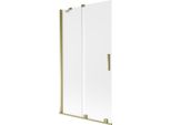 Mexen Velar Paratia Doccia 2-Ante Scorrevoli 100 X 150 Cm, Smerigliato, Dorato - 896-100-000-31-50