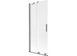 Mexen Velar Paratia Da Bagno 2 Ante Scorrevoli 85 X 150 Cm, Smerigliato, Gun Metal - 896-085-000-31-95