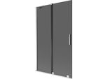 Mexen Velar Paratia Per Vasca Da Bagno Scorrevole A 2 Ante 110 X 150 Cm, Grafite, Cromo - 896-110-000-41-01