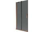 Mexen Velar Parete Doccia A Due Ante Scorrevoli 95 X 150 Cm, Grafite, Oro Rosa - 896-095-000-41-60