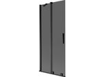 Mexen Velar Paratia Vasca Da Bagno Scorrevole A 2 Ante 80 X 150 Cm, Grafite, Nero - 896-080-000-41-70
