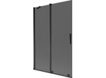 Mexen Velar Paratia Per Vasca Da Bagno A 2 Ante Scorrevoli 120 X 150 Cm, Grafite, Nero - 896-120-000-41-70
