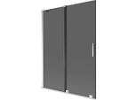 Mexen Velar Paratia Per Vasca Da Bagno Scorrevole A 2 Ante 130 X 150 Cm, Grafite, Cromo - 896-130-000-41-01