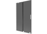 Mexen Velar Paravento Per Vasca Da Bagno Scorrevole A 2 Ante 110 X 150 Cm, Grafite, Bianco - 896-110-000-41-20