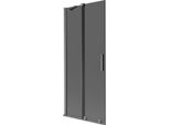 Mexen Velar Paratia Doccia A 2 Ante Scorrevoli 85 X 150 Cm, Grafite, Grigio Canna Di Fucile Spazzolato - 896-085-000-41-66