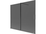 Mexen Velar Paratia Per Vasca Da Bagno A 2 Ante Scorrevole 180 X 150 Cm, Grafite, Gun Metal - 896-180-000-41-95