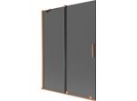 Mexen Velar Paratia Da Doccia Scorrevole A 2 Ante 130 X 150 Cm, Grafite, Rame Spazzolato - 896-130-000-41-65