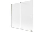 Mexen Velar Paravento Doccia 2 Ante Scorrevoli 160 X 150 Cm, Brina, Nichel Spazzolato - 896-160-000-31-97