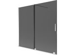 Mexen Velar Paratia Da Bagno A 2 Ante Scorrevoli 170 X 150 Cm, Grafite, Cromo - 896-170-000-41-01