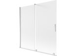 Mexen Velar Paratia Per Vasca Da Bagno Scorrevole A 2 Ante 160 X 150 Cm, Smerigliato, Cromo - 896-160-000-31-01