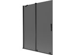 Mexen Velar 2 Ali Della Doccia Scorrevole 130 X 150 Cm, Grafite, Nero - 896-130-000-41-70
