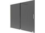 Mexen Velar Paratia Da Bagno A 2 Ante Scorrevoli 180 X 150 Cm, Grafite, Nichel Spazzolato - 896-180-000-41-97