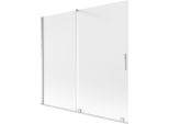 Mexen Velar Paratia Per Vasca Da Bagno A 2 Ante Scorrevoli 170 X 150 Cm, Smerigliato, Cromo - 896-170-000-31-01