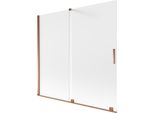 Mexen Velar Paratia Per Vasca Da Bagno A 2 Pannelli Scorrevoli 170 X 150 Cm, Smerigliato, Oro Rosa - 896-170-000-31-60