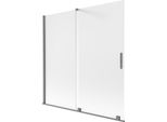 Mexen Velar Paratia Per Vasca Da Bagno Scorrevole A 2 Ante 160 X 150 Cm, Brina, Gun Metal - 896-160-000-31-95