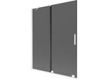 Mexen Velar Paravento Da Vasca 2 Ante Scorrevoli 140 X 150 Cm, Grafite, Bianco - 896-140-000-41-20