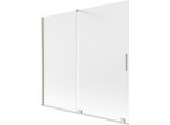 Mexen Velar Paratia Da Vasca 2-Ante Scorrevole 170 X 150 Cm, Satinato, Nichel Spazzolato - 896-170-000-31-97