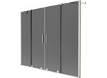 Mexen Velar Duo Paratia Da Vasca Da Bagno Scorrevole A 2 Ante 170 X 150 Cm, Grafite, Nichel Spazzolato - 896-170-000-42-97