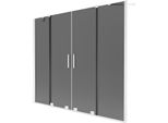 Mexen Velar Duo Paratia Per Vasca Da Bagno 2 Ante Scorrevoli 200 X 150 Cm, Grafite, Bianco - 896-200-000-42-20