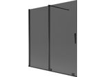 Mexen Velar Paratia Per Vasca Da Bagno 2 Pannelli Scorrevoli 150 X 150 Cm, Grafite, Nero - 896-150-000-41-70