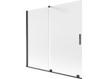 Mexen Velar Paratia Vasca Da Bagno Scorrevole A 2 Ante 170 X 150 Cm, Satinato, Nero - 896-170-000-31-70