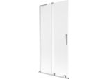 Mexen Velar L Paratia Per Vasca Da Bagno 2-Ante Scorrevole 95 X 150 Cm, Smerigliato, Cromo - 896-095-003-31-01