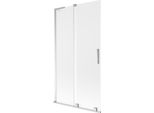 Mexen Velar L Paratia Per Vasca Da Bagno 2 Ante Scorrevoli 100 X 150 Cm, Smerigliato, Cromo - 896-100-003-31-01