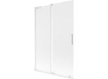 Mexen Velar L Paravento Vasca Da Bagno 2 Ante Scorrevoli 120 X 150 Cm, Smerigliato, Bianco - 896-120-003-31-20