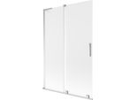 Mexen Velar L Paravento Da Vasca 2-Ante Scorrevole 120 X 150 Cm, Brina, Cromo - 896-120-003-31-01
