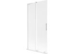 Mexen Velar L Paratia Per Vasca Da Bagno A 2 Ante Scorrevoli 90 X 150 Cm, Smerigliato, Bianco - 896-090-003-31-20