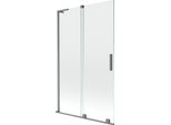 Mexen Velar L Paratia Doccia A 2 Ante Scorrevole 110 X 150 Cm, Trasparente, Metallo Canna Di Fucile - 896-110-003-01-95