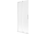 Mexen Velar L Paravento Da Bagno Con 2 Ante Scorrevoli 80 X 150 Cm, Brina, Bianco - 896-080-003-31-20