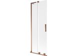 Mexen Velar L Paratia Per Vasca Da Bagno Scorrevole A 2 Ante 70 X 150 Cm, Smerigliato, Oro Rosa - 896-070-003-31-60