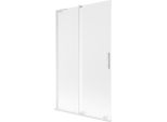 Mexen Velar L Paravento Vasca Da Bagno A 2 Ante Scorrevoli 110 X 150 Cm, Ghiaccio, Bianco - 896-110-003-31-20