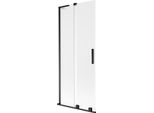 Mexen Velar L Parete Da Vasca A 2 Ante Scorrevoli 85 X 150 Cm, Smerigliato, Nero - 896-085-003-31-70