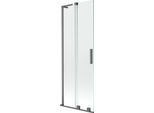 Mexen Velar L Paratia Per Vasca Da Bagno 2 Ante Scorrevoli 70 X 150 Cm, Trasparente, Gun Metal - 896-070-003-01-95