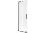 Mexen Velar L Paratia Per Vasca Da Bagno A 2 Ante Scorrevoli 75 X 150 Cm, Brina, Gun Metal - 896-075-003-31-95