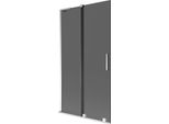 Mexen Velar L Paratia Per Vasca Da Bagno A 2 Ante Scorrevoli 100 X 150 Cm, Grafite, Cromo - 896-100-003-41-01