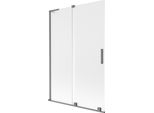 Mexen Velar L Paraschermo Da Bagno A 2 Ante Scorrevoli 120 X 150 Cm, Ghiaccio, Canna Di Fucile - 896-120-003-31-95