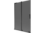 Mexen Velar L Paratia Vasca Da Bagno Scorrevole A 2 Ante 120 X 150 Cm, Grafite, Nero - 896-120-003-41-70