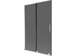 Mexen Velar L Paratia Da Vasca Da Bagno A 2 Ante Scorrevole 120 X 150 Cm, Grafite, Cromo - 896-120-003-41-01