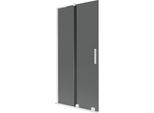 Mexen Velar L Paratia Per Vasca Da Bagno Scorrevole A 2 Ante 95 X 150 Cm, Grafite, Bianco - 896-095-003-41-20