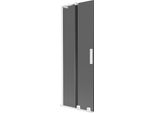 Mexen Velar L Paravento Vasca Da Bagno A 2 Ante Scorrevoli 75 X 150 Cm, Grafite, Bianco - 896-075-003-41-20