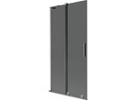 Mexen Velar L Paratia Da Vasca A 2 Ante Scorrevoli 95 X 150 Cm, Grafite, Gun Metal - 896-095-003-41-95